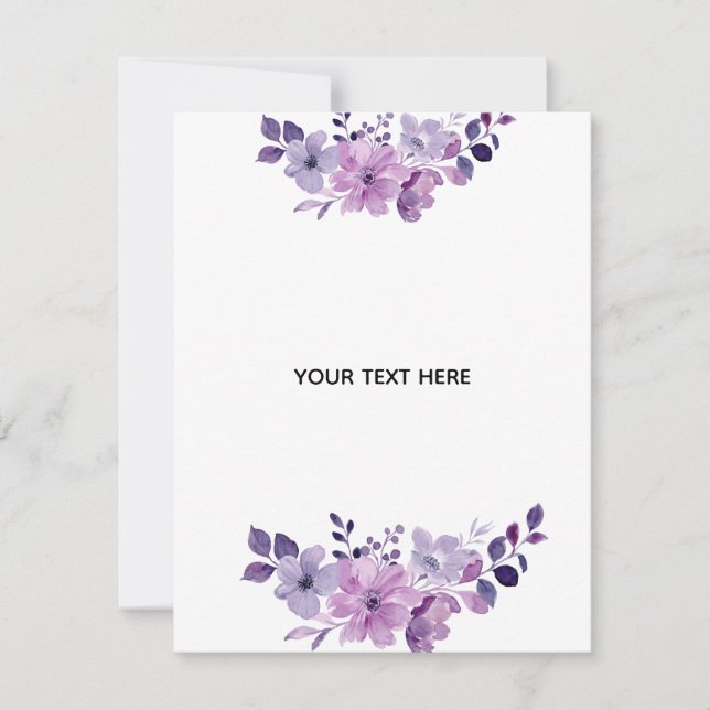 Carte De Correspondance Créez Votre Propre Floral (Devant)