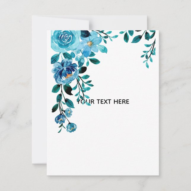 Carte De Correspondance Créez Votre Propre Floral (Devant)