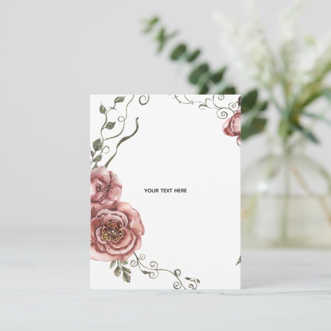 Carte De Correspondance Créez votre propre floral  (Debout devant)