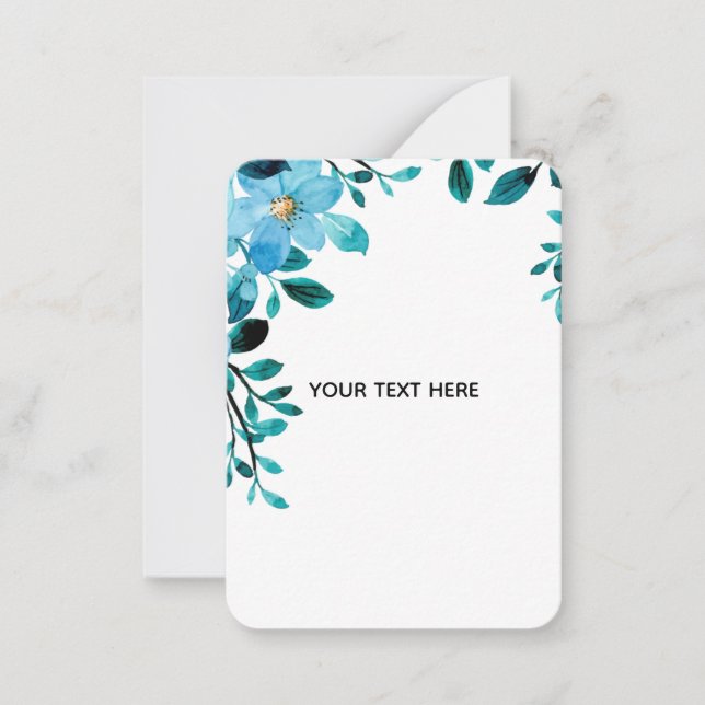 Carte De Correspondance Créez Votre Propre Floral (Devant)