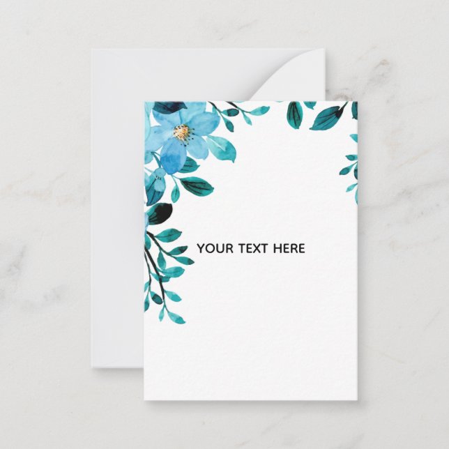 Carte De Correspondance Créez Votre Propre Floral (Devant)