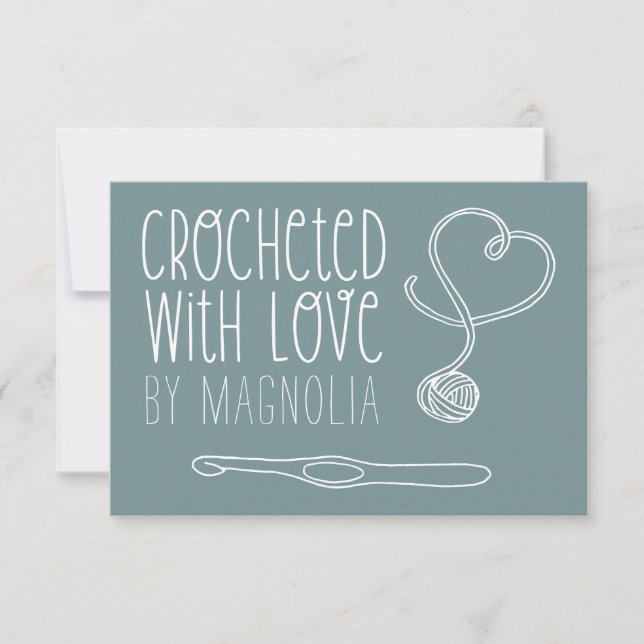 Carte De Correspondance Croché avec amour fait main (Devant)