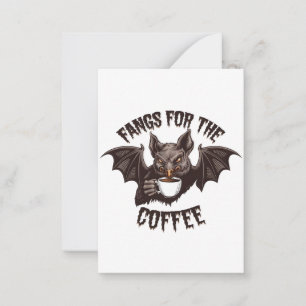 Carte De Correspondance Crocs Halloween effrayants pour la caféine du café