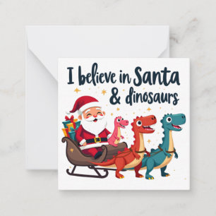 Carte De Correspondance croire au Père Noël et aux dinosaures (Père Noël c