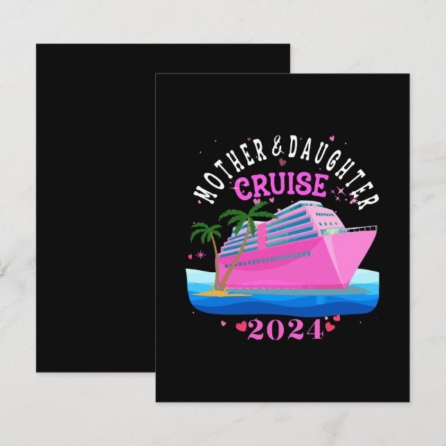 Carte De Correspondance Croisière mère et fille 2024 (Devant / Derrière)