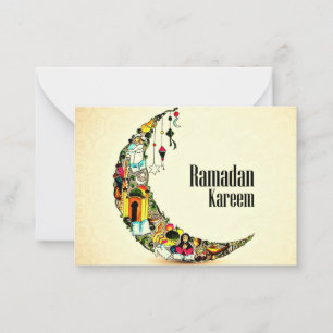 Carte De Correspondance Croissant Ramadan Kareem