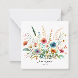 Carte De Correspondance Croître dans la grâce florale