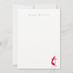 Carte De Correspondance Croix minimaliste du logo blanc