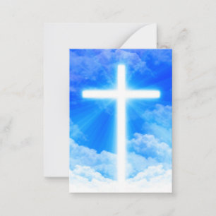 Carte De Correspondance Cross of Light Jesus Christ Customizable Christian