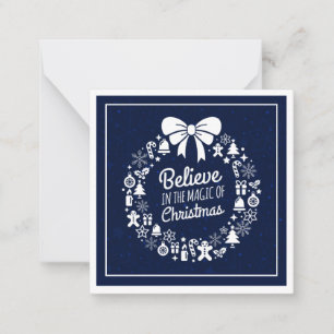 Carte De Correspondance Croyez en la magie de Noël Personnalisé