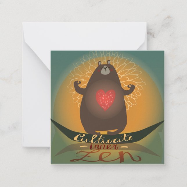 Carte De Correspondance Cultiver le Zen intérieur (Devant)