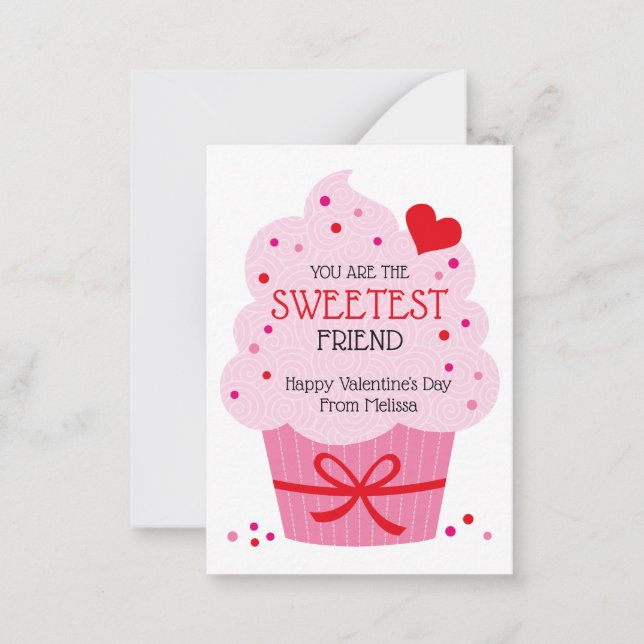 Carte De Correspondance Cupcake Classroom Valentine Cards pour enfants (Devant)