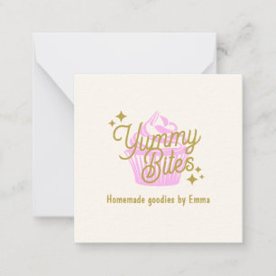 Carte De Correspondance Cupcake rose