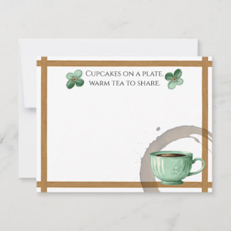 Carte De Correspondance Cupcakes sur une assiette