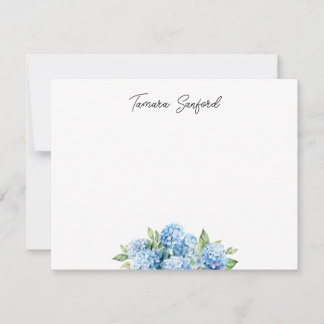 Carte De Correspondance Custom Blue Hydrangea