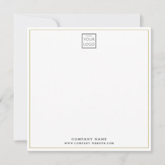 Carte De Correspondance Custom Business Company Logo Gold Square
