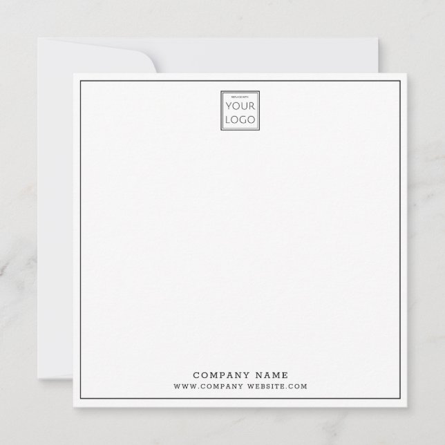 Carte De Correspondance Custom Business Logo Company Name Square (Devant)
