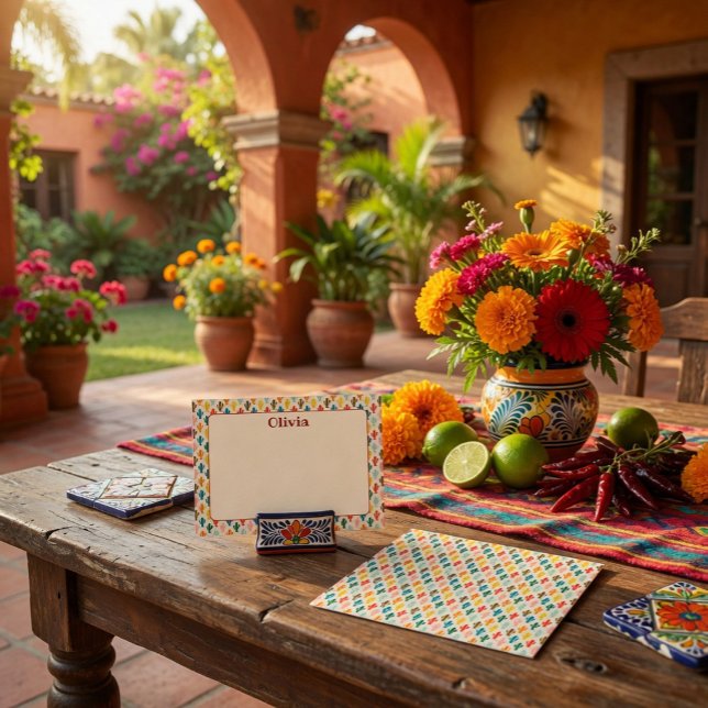 Carte De Correspondance Custom Mexican Cacti Note Card (Créateur téléchargé)