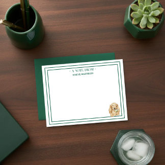 Carte De Correspondance Custom Name Hand Drawn Dachshund Martini Flat