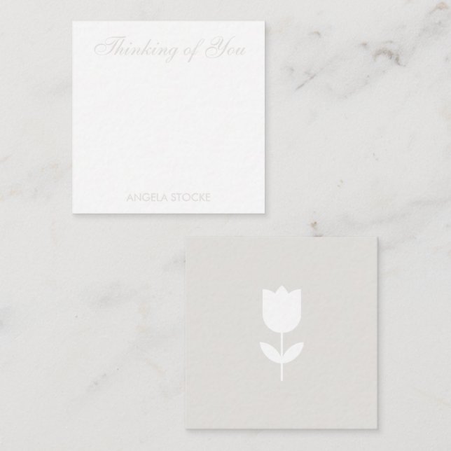 Carte De Correspondance Custom Retro Flower (Devant / Derrière)