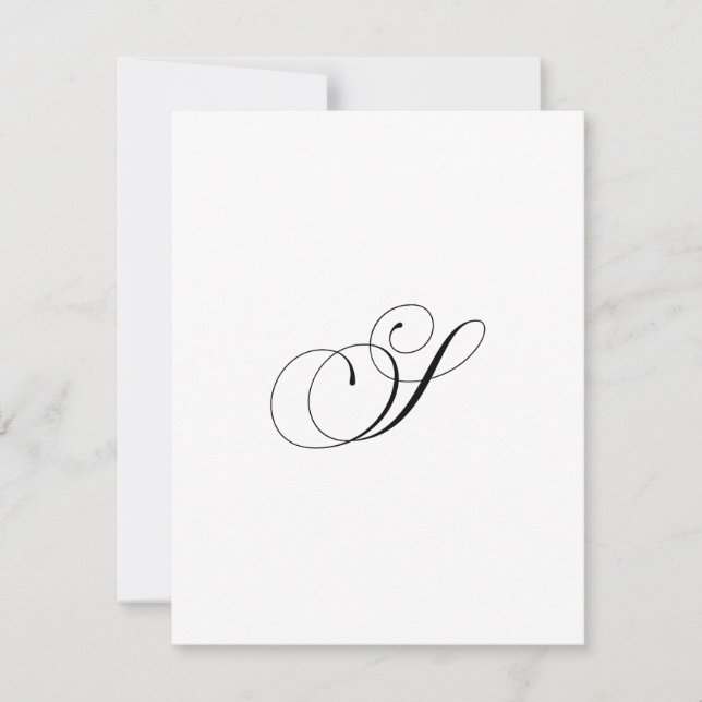 Carte De Correspondance Custom Script Monogram "S" (Devant)
