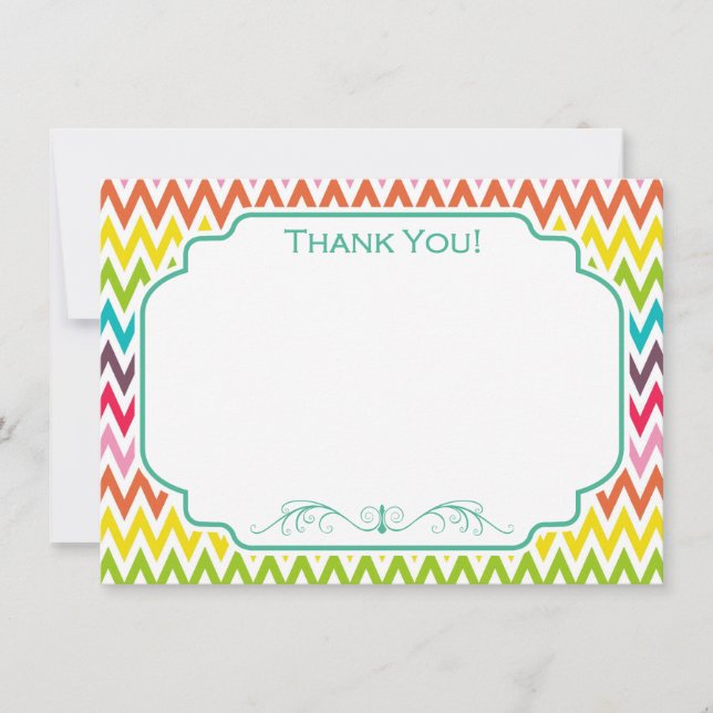 Carte De Correspondance Cute arc-en-ciel Chevron Stripes (Devant)