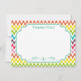 Carte De Correspondance Cute arc-en-ciel Chevron Stripes