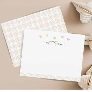 Carte De Correspondance Cute Arc-en-ciel Coeurs Motifs Enfants Papier à le