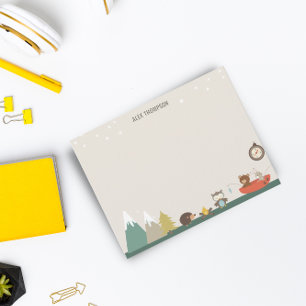 Carte De Correspondance Cute Aventure Woodland Kids papeterie