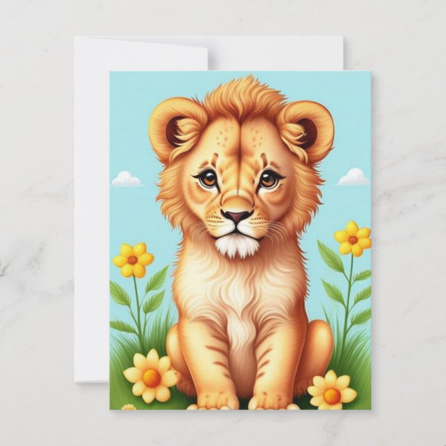 Carte De Correspondance Cute Baby Cub (Devant)