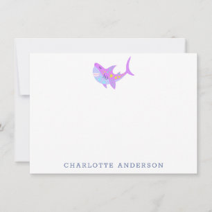 Carte De Correspondance Cute Kawaii Requin pourpre Papier à lettres person