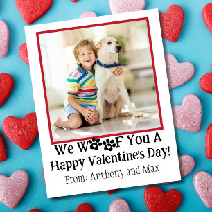 Carte De Correspondance Cute Kids Chien Photo Salle de classe Saint Valent