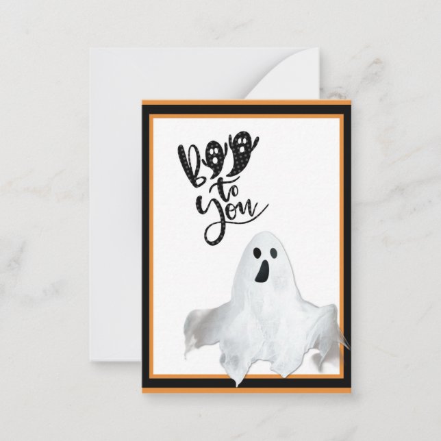 Carte De Correspondance Cute Kids Halloween Boo to You Fantôme (Devant)