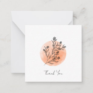 Carte De Correspondance Cute lune florale minimaliste et scandinave