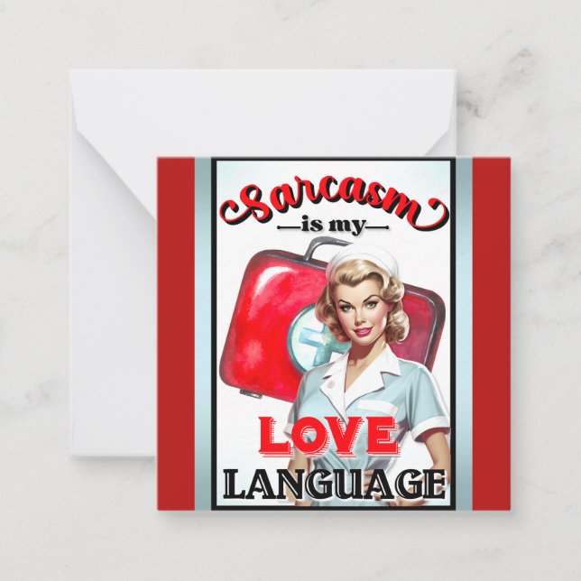 Carte De Correspondance Cute Nurse Pinup_ Love (Devant)