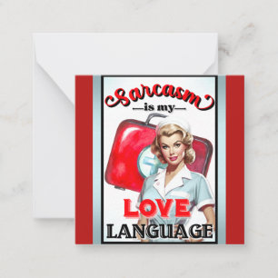 Carte De Correspondance Cute Nurse Pinup_ Love
