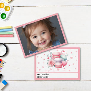 Carte De Correspondance Cute Pink Pleine Photo Salle de classe Saint-Valen