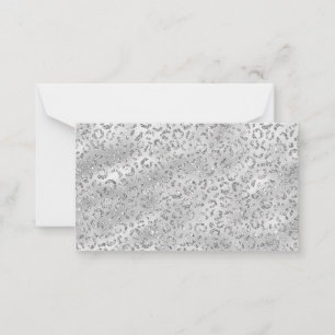 Carte De Correspondance Cute Silver Cheetah Leopard Motif d'impression