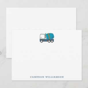 Carte De Correspondance Cute Truck Art en bleu papier à lettres personnali