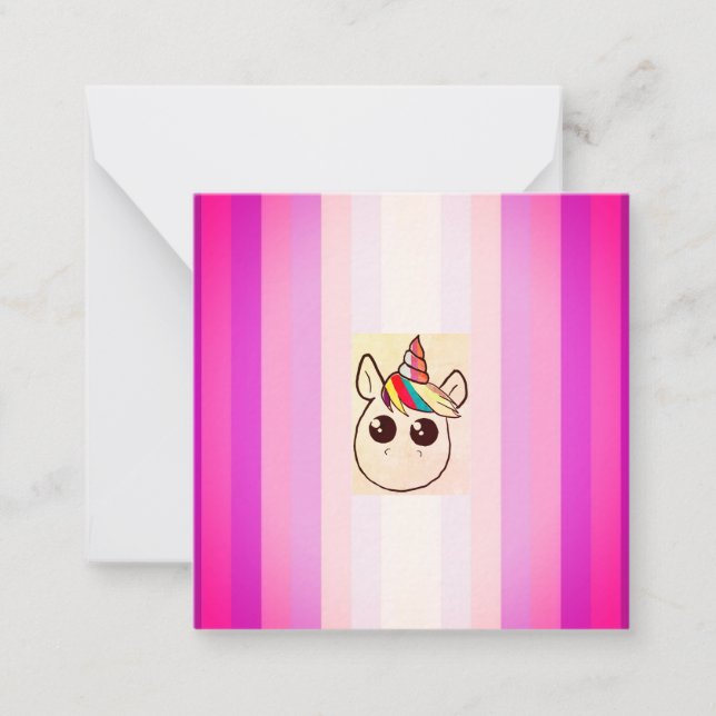 Carte De Correspondance Cute Unicorn 💕 chaque occasion (Devant)