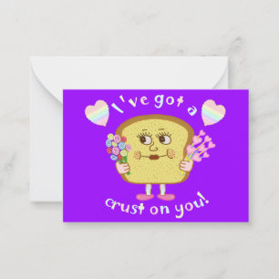 Carte De Correspondance Cute Valentine's Day Pain Pun Enfants Salle de cla