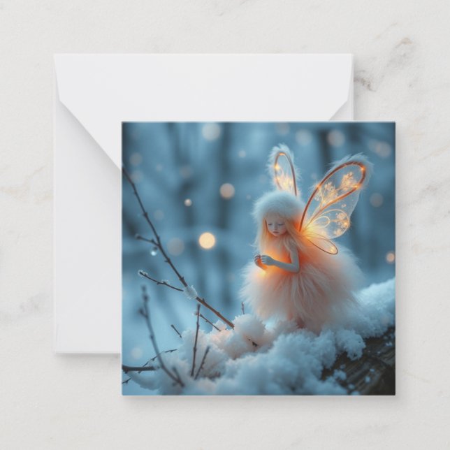 Carte De Correspondance Cute velouté noël Fée (Devant)