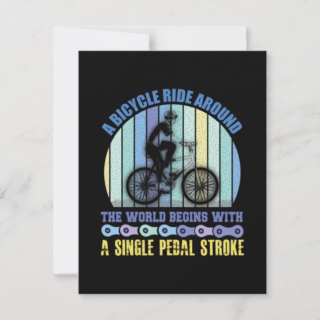Carte De Correspondance Cycling Art A Bicycle Ride Around (Devant)