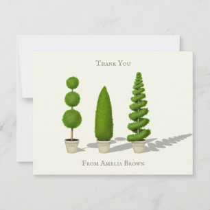 Carte De Correspondance Cypress Topiary personnalisable "Live Grow Thrive"