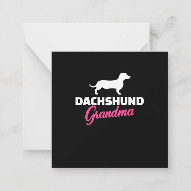 Carte De Correspondance Dachshund Grand-mère (Devant)
