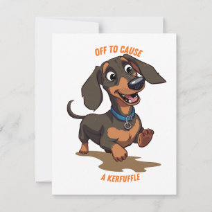 Carte De Correspondance Dachshund qui va causer un chahut