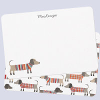 Dachshund Saucisse Chien Papeterie personnalisée