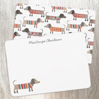 Dachshund Saucisse Chien Papeterie personnalisée