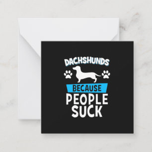 Carte De Correspondance Dachshunds Avec Mes Amis