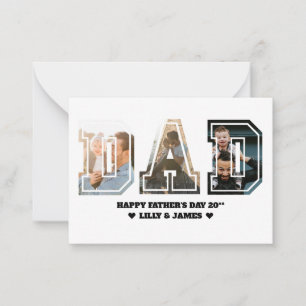 Carte De Correspondance DAD Lettre découpée photo Collage Fête des pères